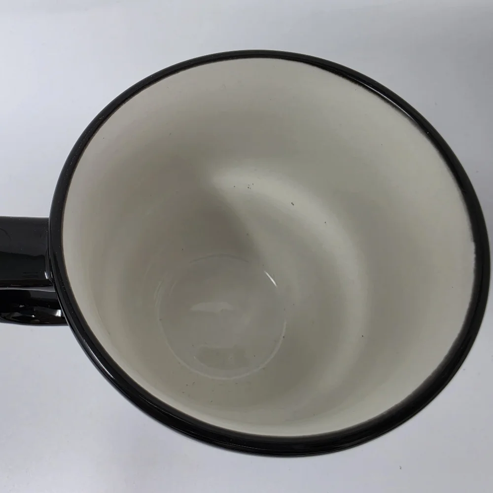 Coffee Cup Mug Stack Stackable Black Set of 2